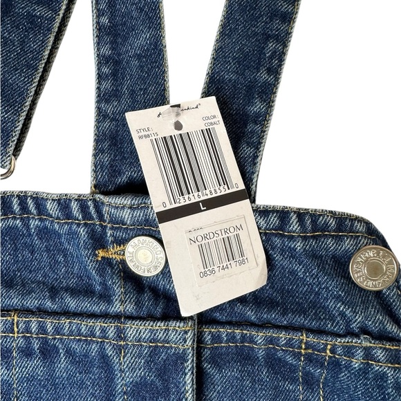 7 For All Mankind Dress Girls Size Large Blue Denim Overall Button Up Casual NWT - Picture 3 of 5